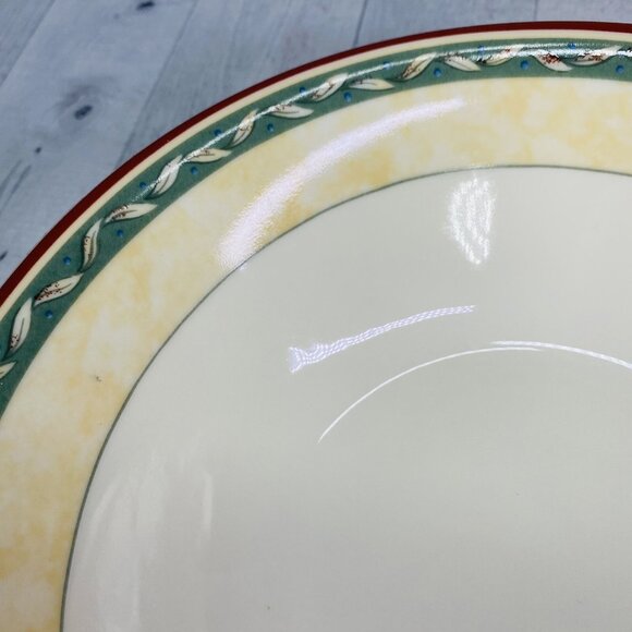 PTS international Interiors PROVENCE Fruit Leaves Porcelain Round Serving Bowl - Picture 13 of 16